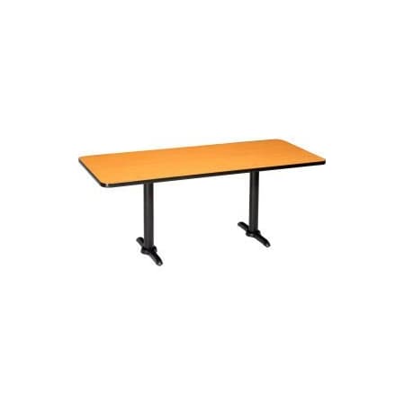 National Public Seating Interion Breakroom Table, 72"L x 36"W x 29"H, Oak 695846OK